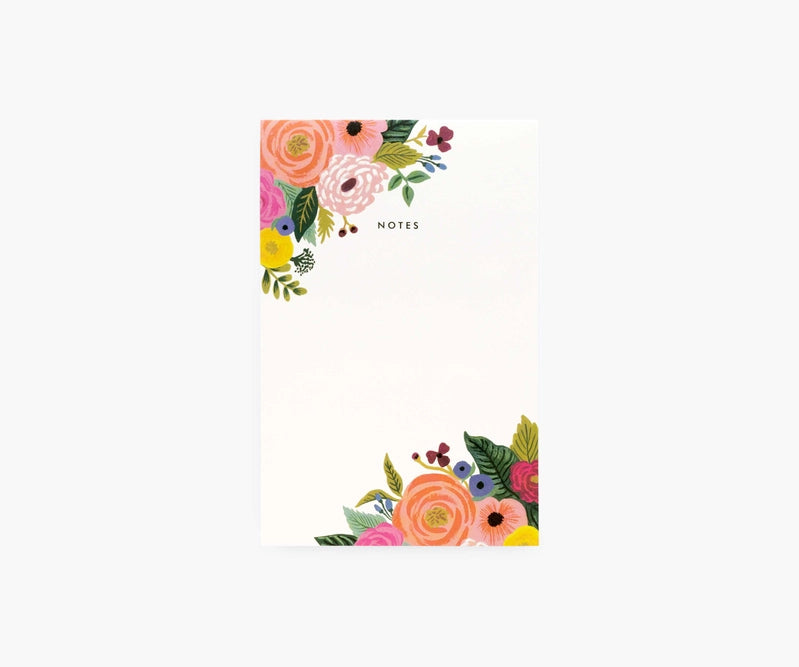 Rifle Paper Co Juliet Rose Notepad Front