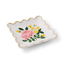 Roses Scalloped Trinket Dish