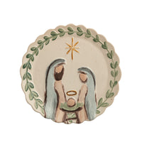 Round Nativity Platter