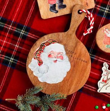 Round Santa Serving Board