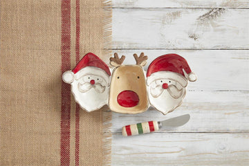 Santa and Reindeer Triple Dip Set