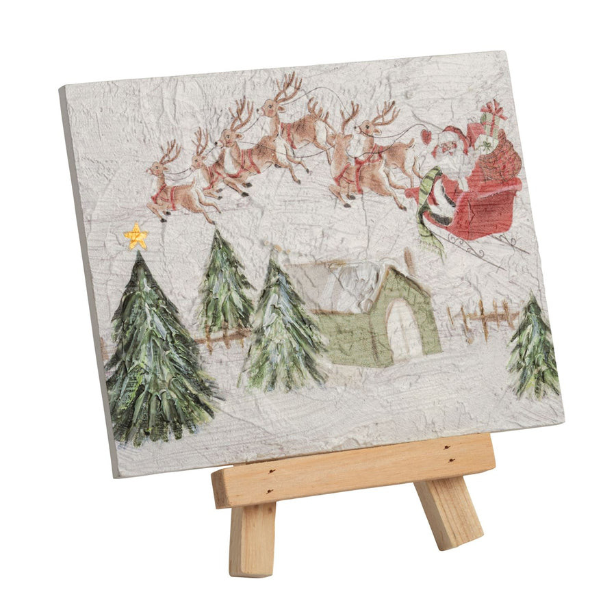 Santa Sleigh Plaque