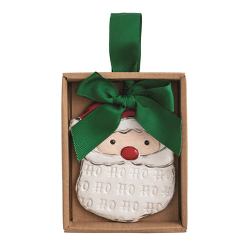 Santa Stoneware Ornament