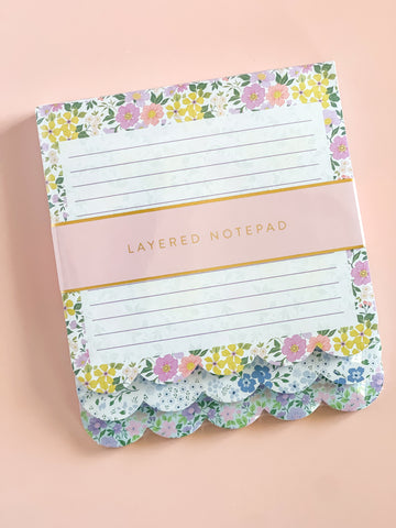 Scalloped Floral Notepad