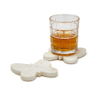 S/4 Marble Butterfly Coasters