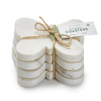 S/4 Marble Butterfly Coasters