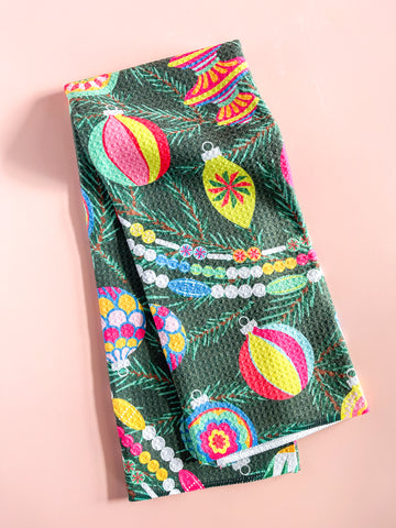 Shiny Ornaments Tea Towel