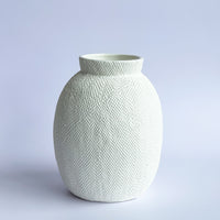 Short Textured Pressed Vase