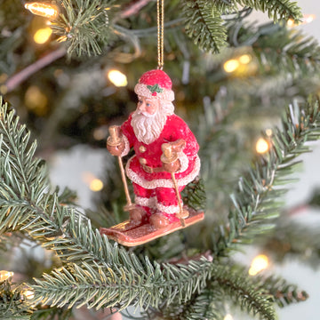 Skating Santa With Poles