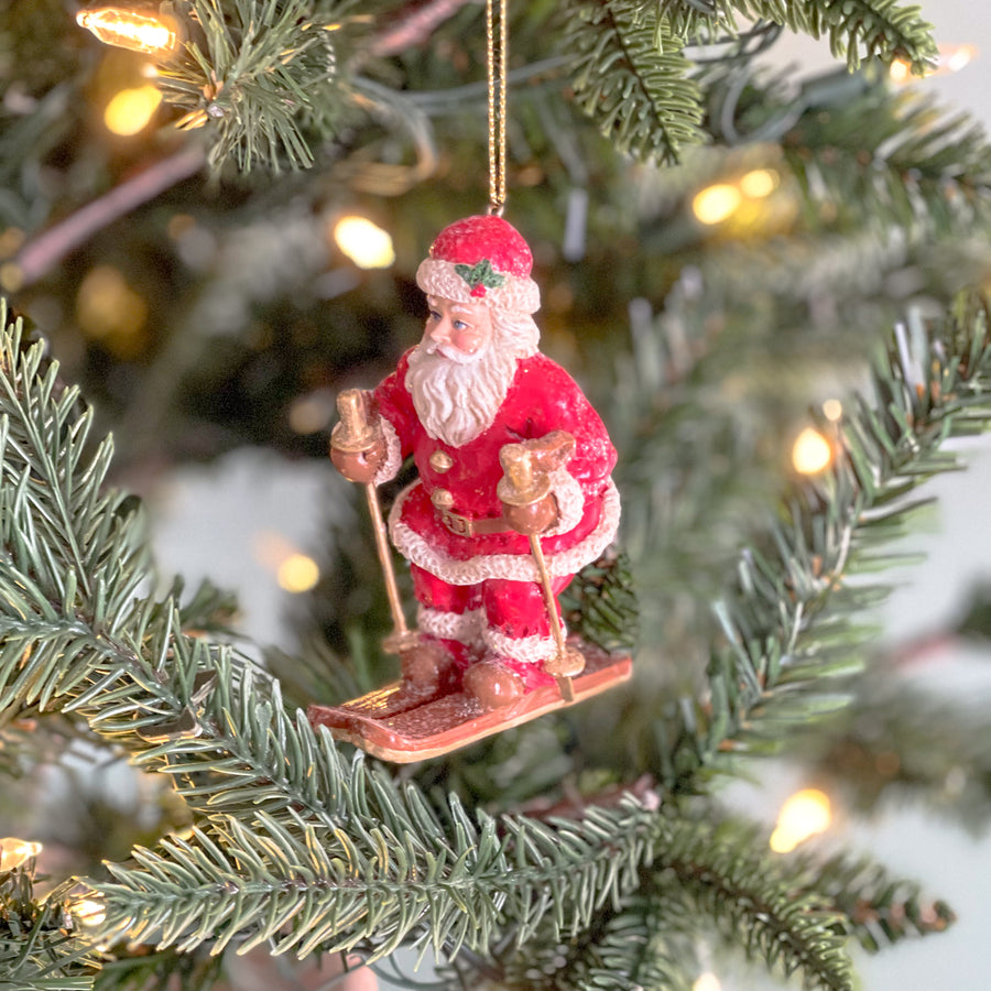 Skating Santa With Poles