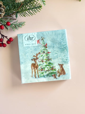 Snowy Friends Paper Cocktail Napkins