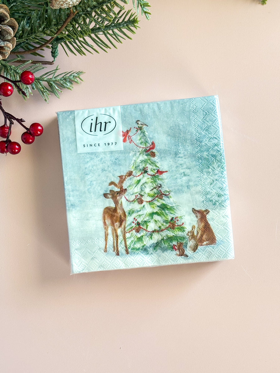 Snowy Friends Paper Cocktail Napkins