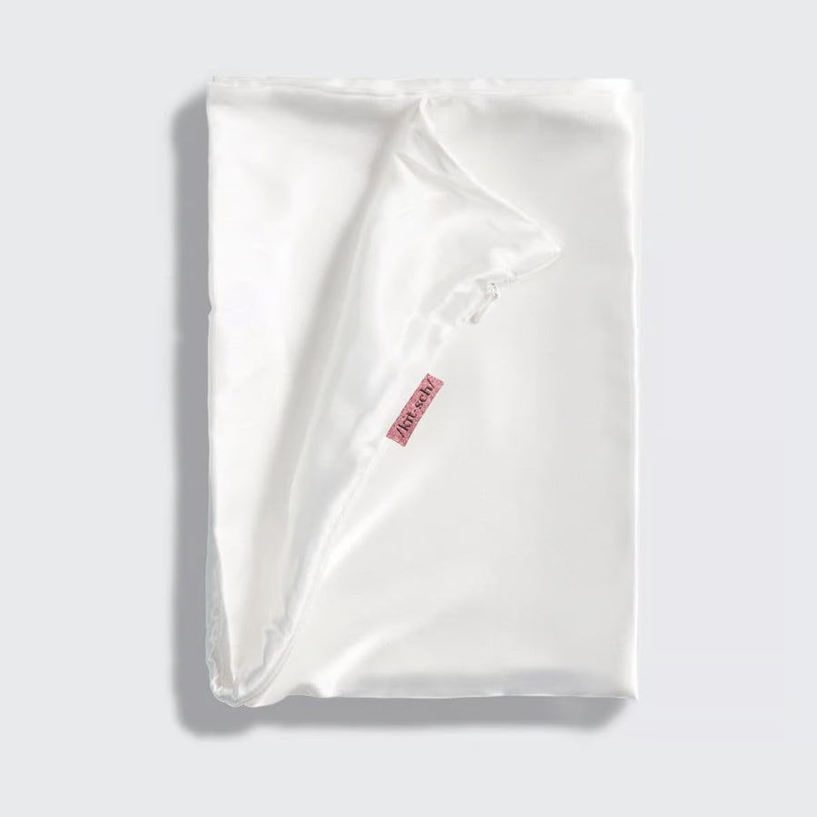 Standard Size Ivory Satin Pillowcase