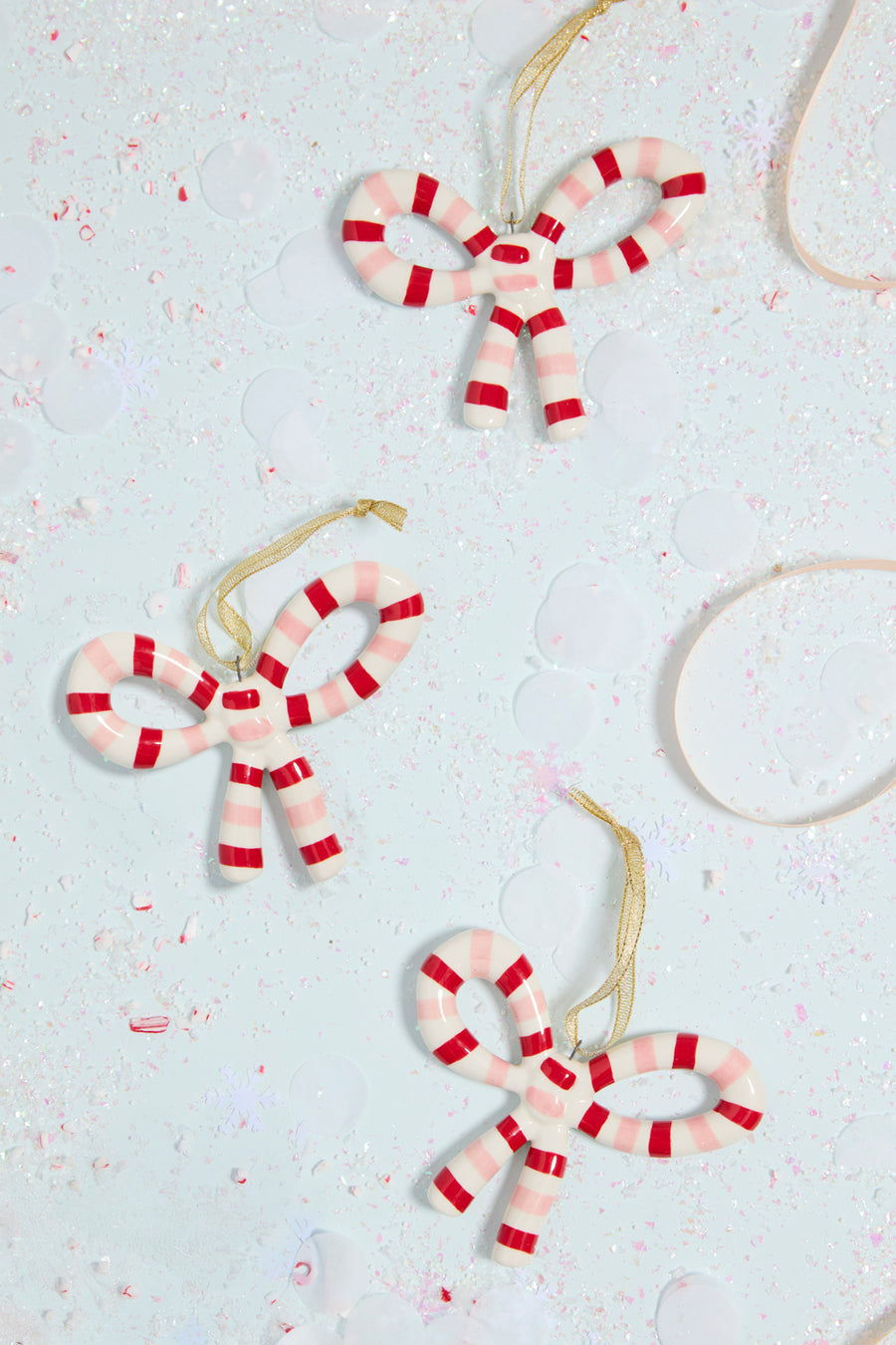 Striped Bow Ornament