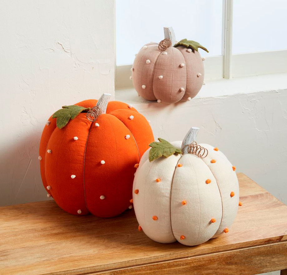 Stuffed Dotted Pumpkin