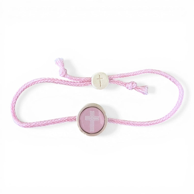 Tap To Pray Lotus Cross Bracelet