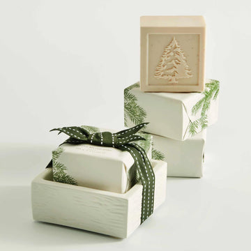 Thymes Frasier Fir Bar Soap And Dish Set