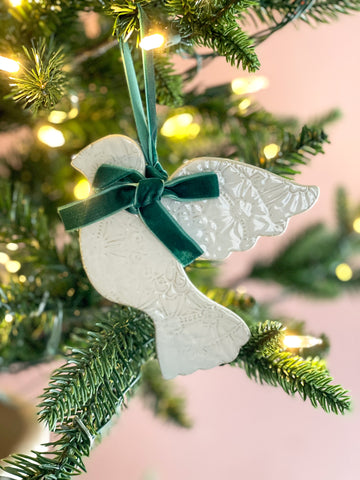 Ceramic Turtle Dove Ornament