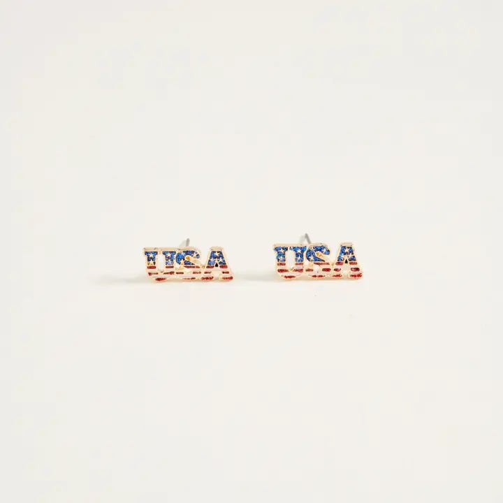 USA Stars And Stripes Earrings