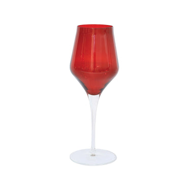 Vietri Red Contessa Wine Glass