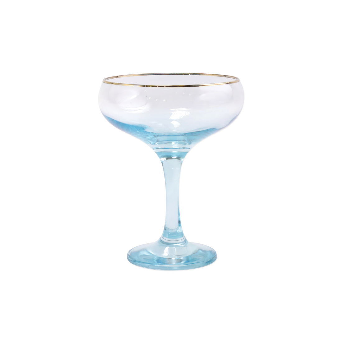Vietri Blue Rainbow Coupe Champagne Glass