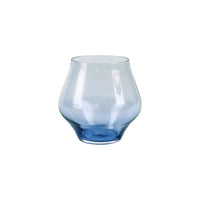 Vietri Blue Contessa Stemless Wine Glass