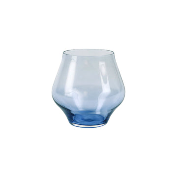 Vietri Blue Contessa Stemless Wine Glass