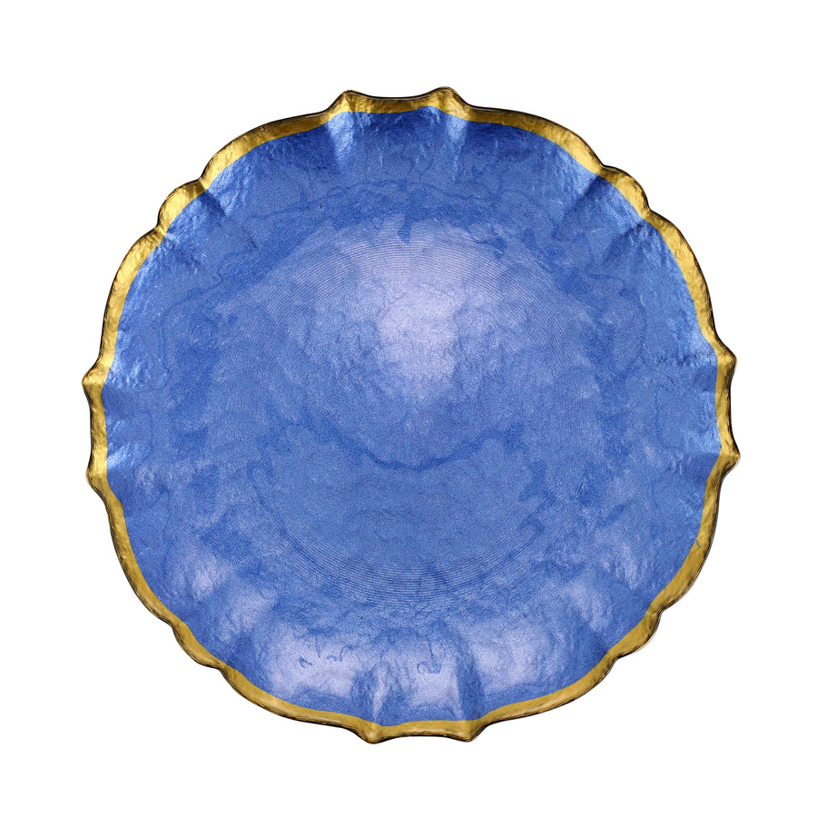 Vietri Cobalt Baroque Glass Charger