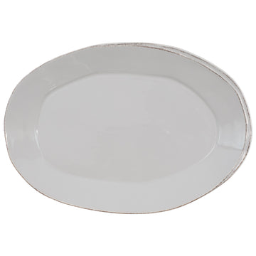 Vietri Lastra Light Gray Oval Platter