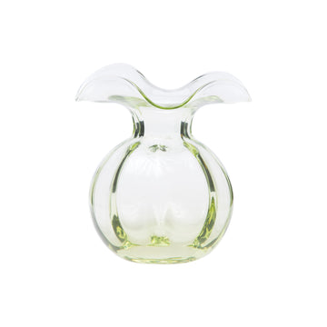 Vietri Light Green Hibiscus Glass Bud Vase