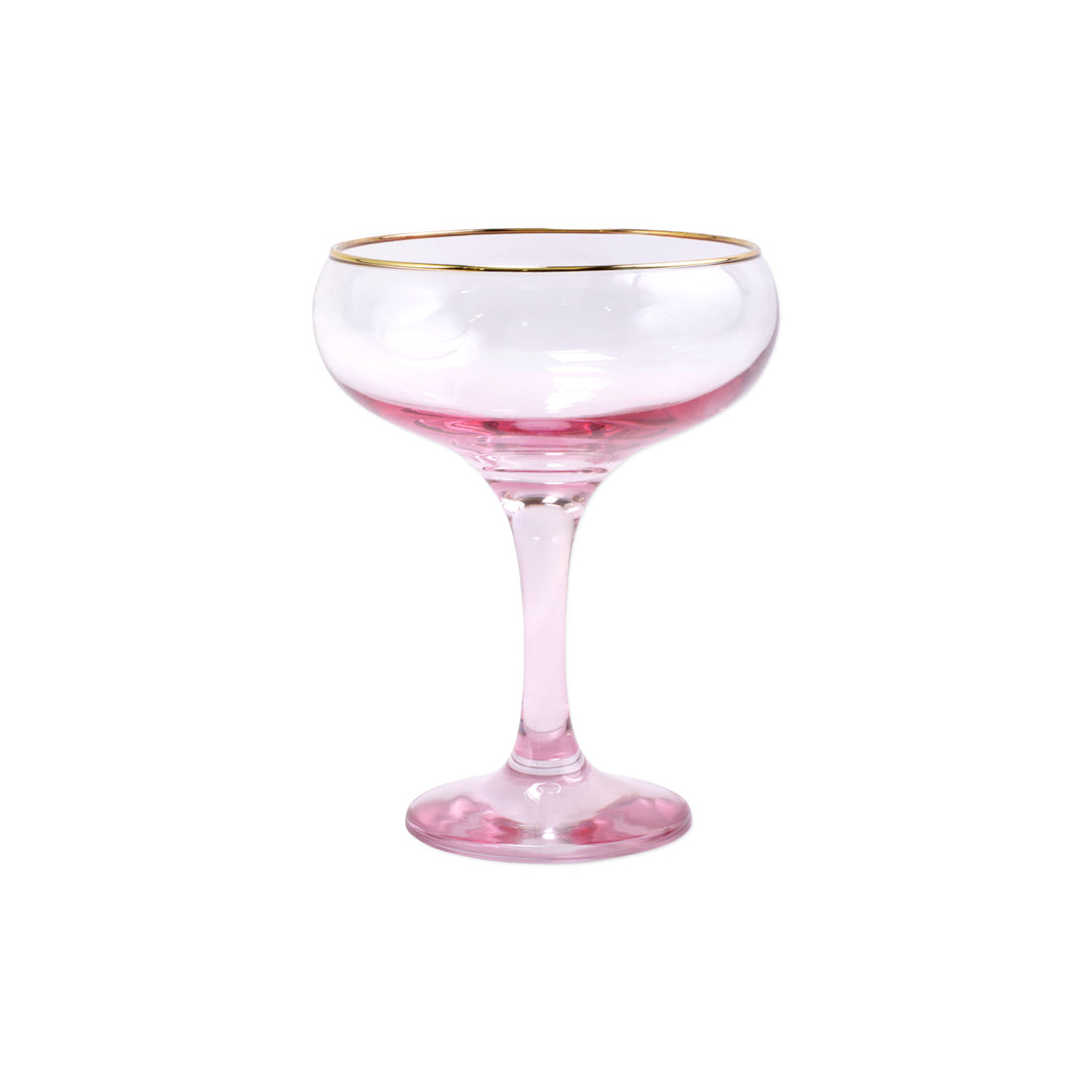 Vietri Pink Rainbow Coupe Champagne Glass