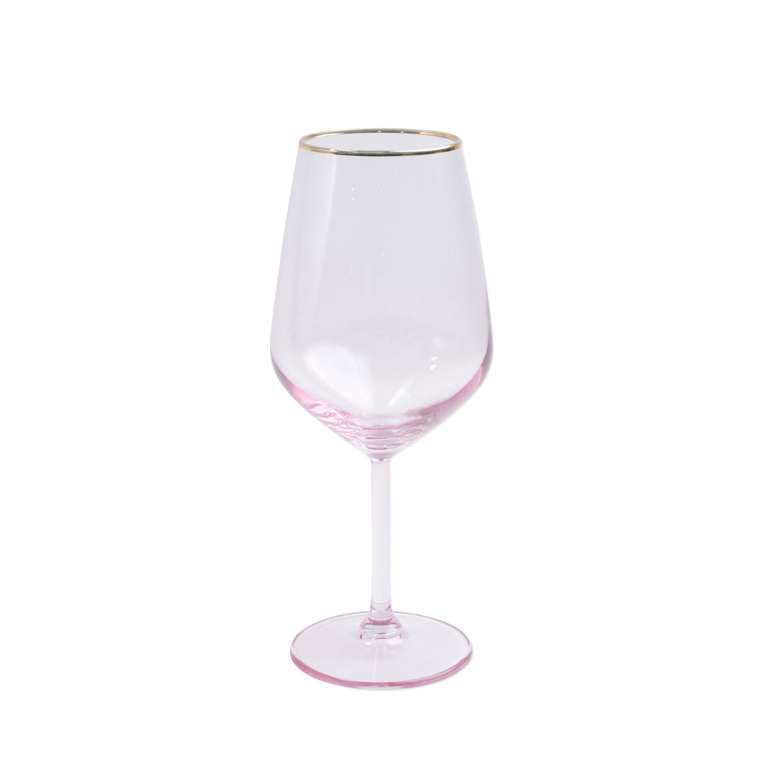 Vietri Rainbow Pink Wine Glass