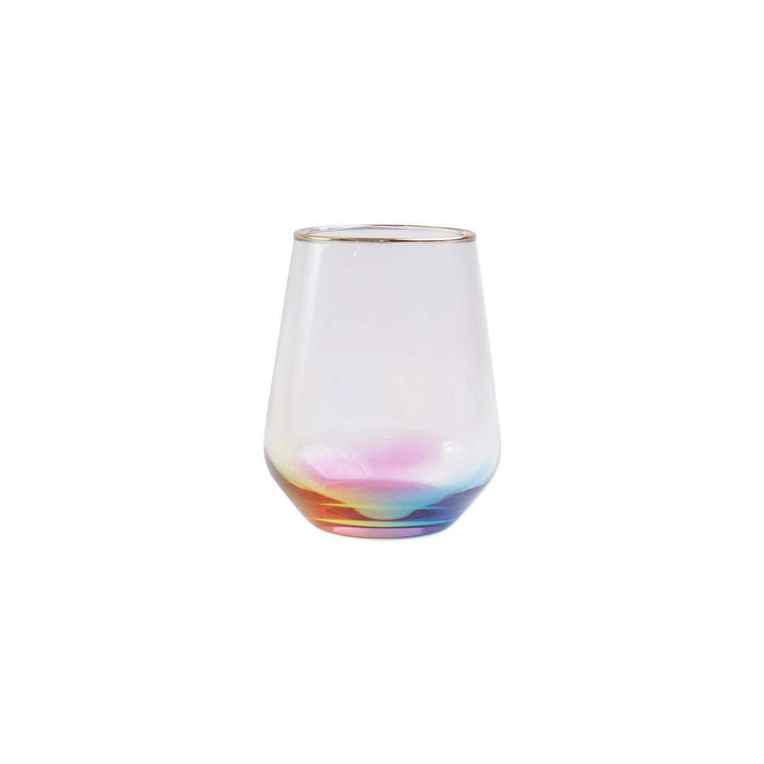 Vietri Rainbow Stemless Wine Glass