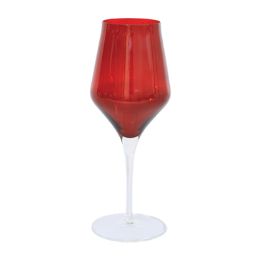 Vietri Red Contessa Water Glass