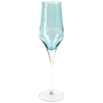 VIetri Teal Contessa Champagne Glass