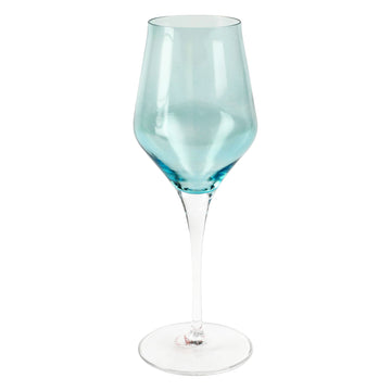Vietri Contessa Teal Wine Glass