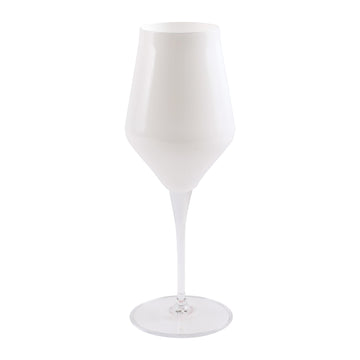 Vietri White Contessa Water Glass