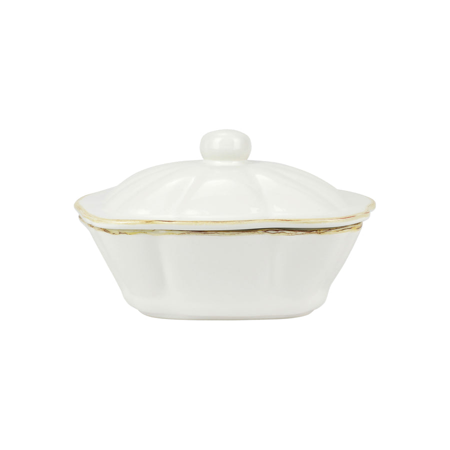 Vietri White Italian Square Covered Casserole Dish