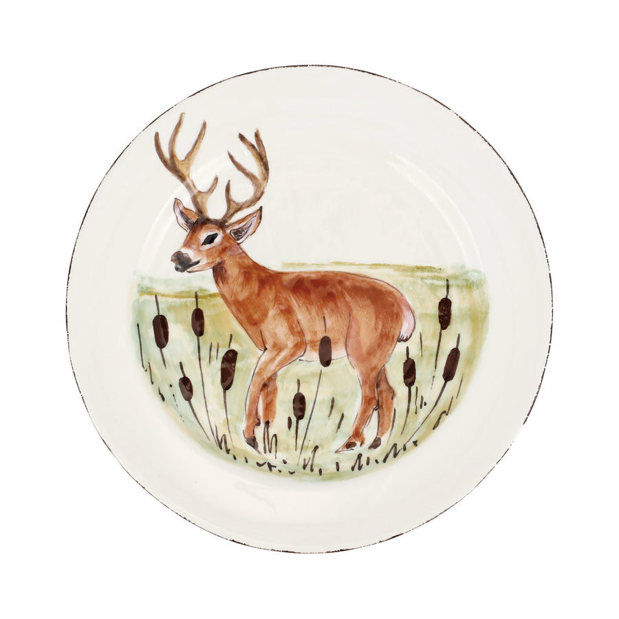Vietri Wildlife Deer Dinner Plate
