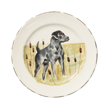 Vietri Wildlife Hunting Dog Dinner Plate