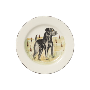 Vietri Wildlife Hunting Dog Salad Plate