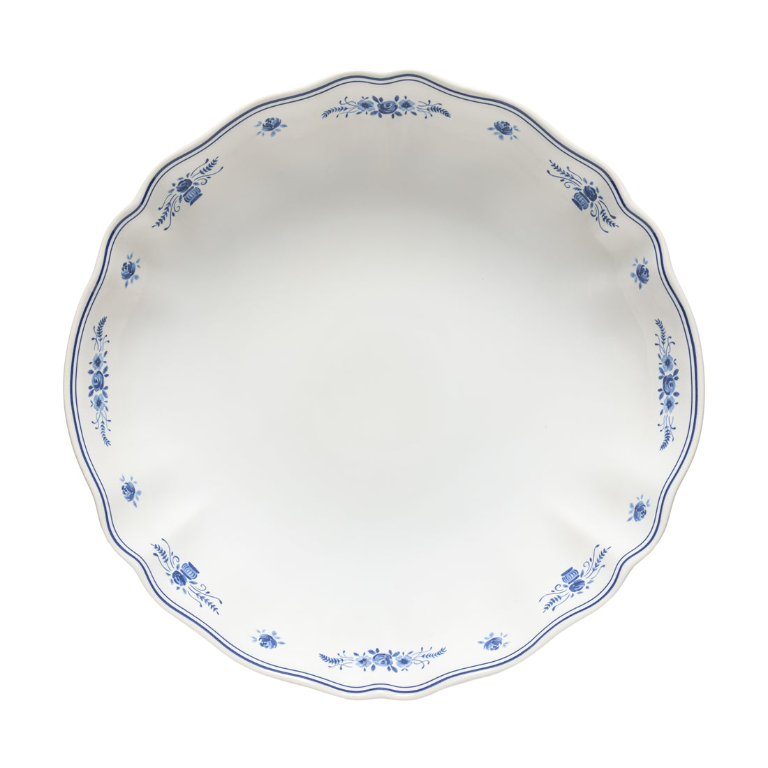 Vila Blue And White Floral Pasta Serving Bowl