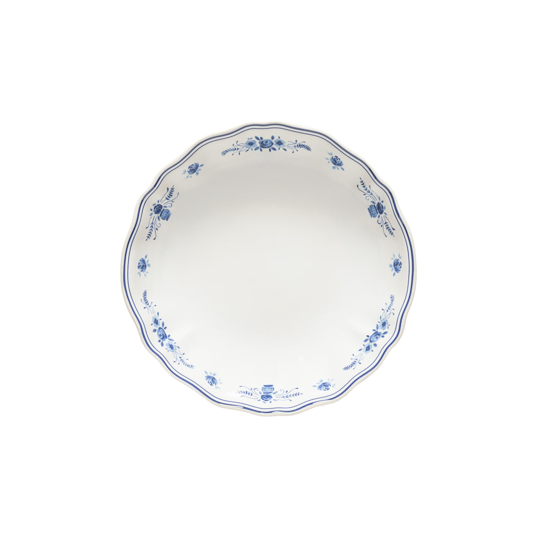 Vila Blue and White Floral Pasta Bowl