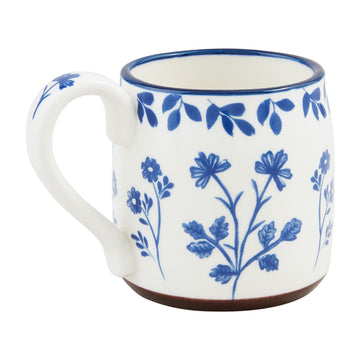 Vine Blue Floral Mug