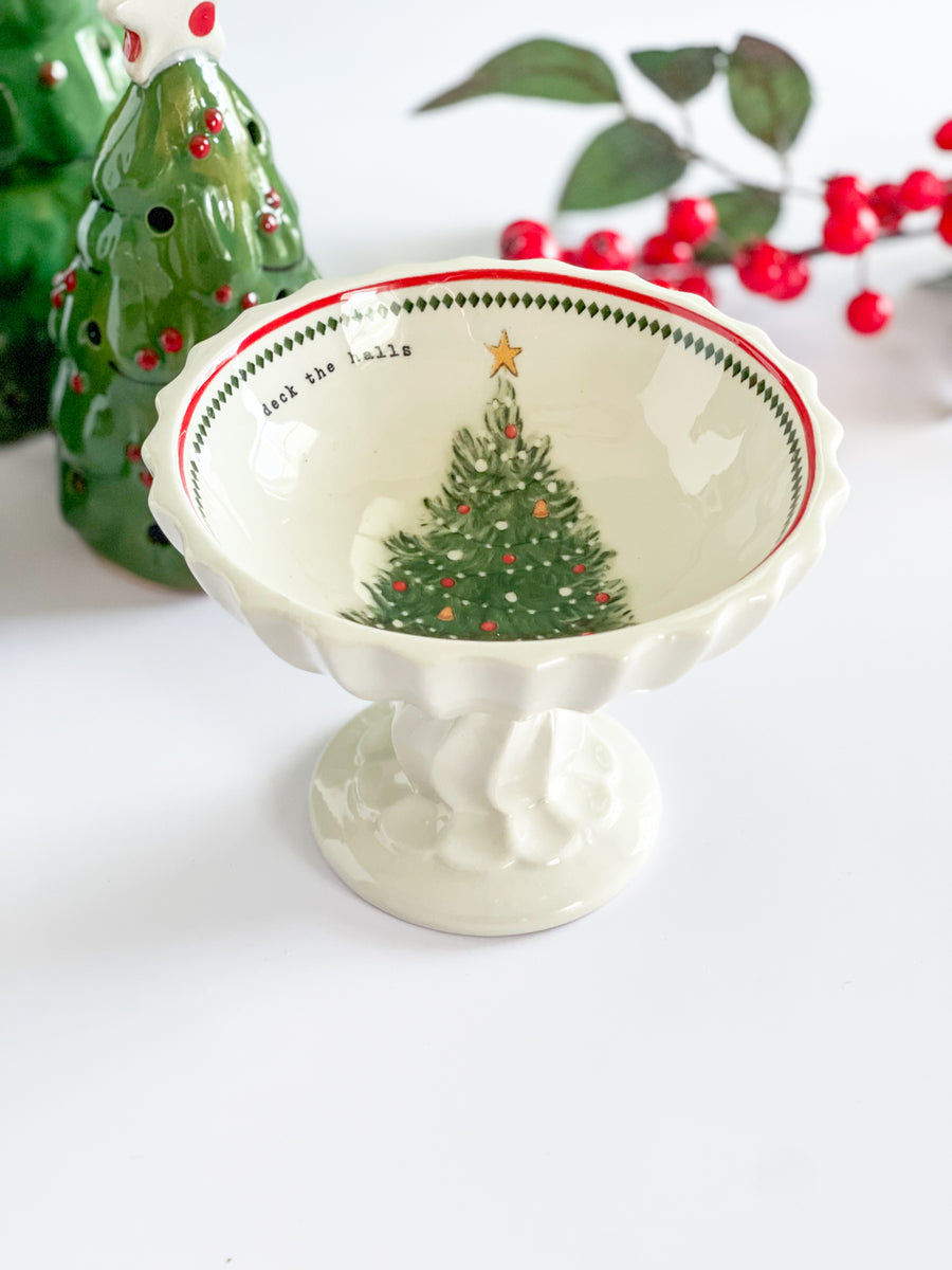 Vintage Christmas Tree Candy Dish