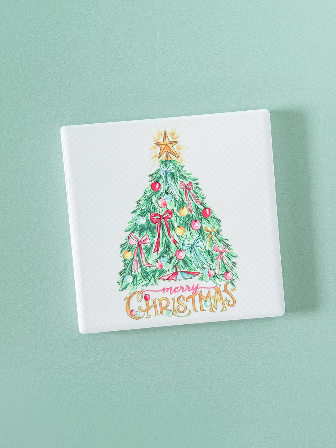 Vintage Christmas Tree Coaster