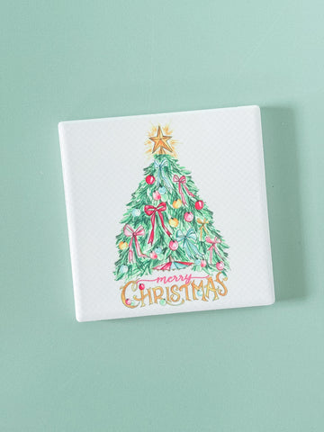 Vintage Christmas Tree Coaster