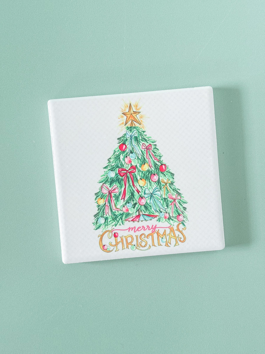 Vintage Christmas Tree Coaster