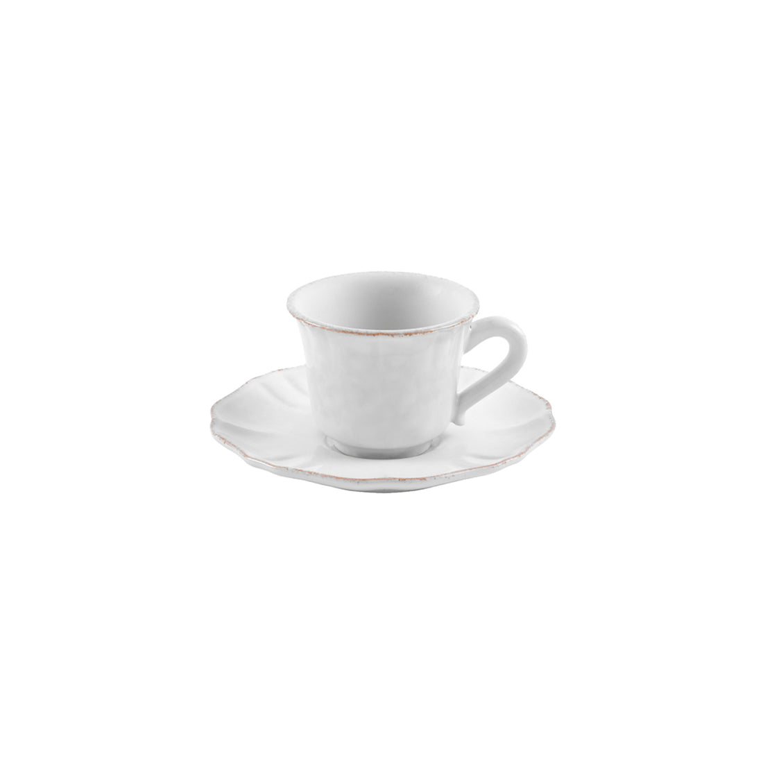 White Coffee Cup And Saucer