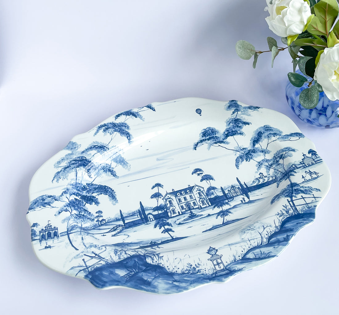 White Delft Blue Juliska Country Estate Platter